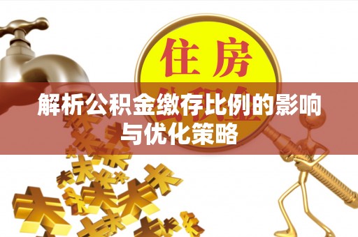 茂县解析公积金缴存比例的影响与优化策略