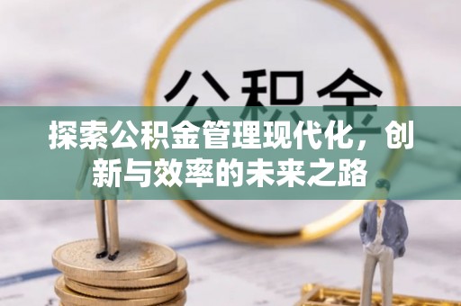 茂县探索公积金管理现代化，创新与效率的未来之路