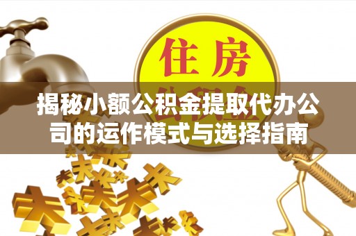 茂县揭秘小额公积金提取代办公司的运作模式与选择指南