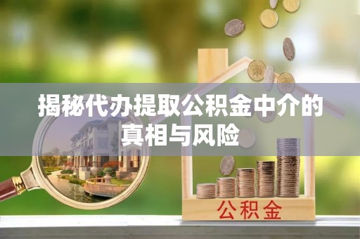 茂县揭秘代办提取公积金中介的真相与风险