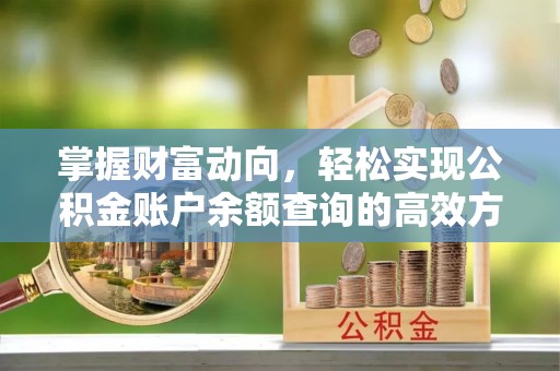 茂县掌握财富动向，轻松实现公积金账户余额查询的高效方式