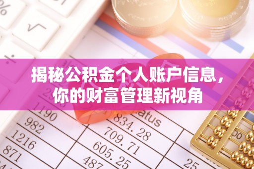 茂县揭秘公积金个人账户信息，你的财富管理新视角
