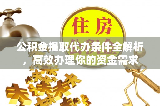 茂县公积金提取代办条件全解析，高效办理你的资金需求