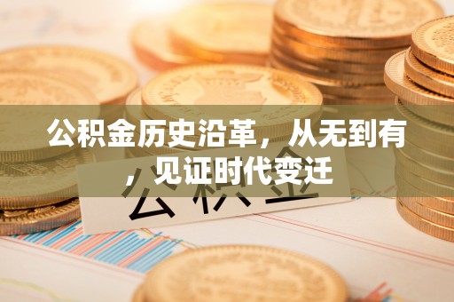 茂县公积金历史沿革，从无到有，见证时代变迁