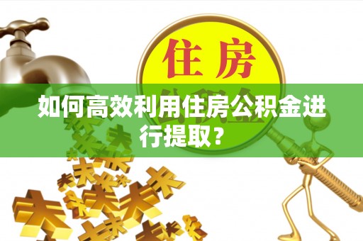 茂县如何高效利用住房公积金进行提取？