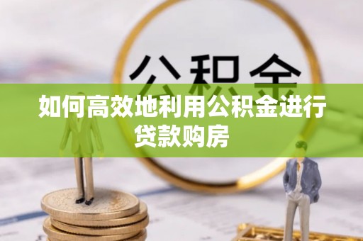 茂县如何高效地利用公积金进行贷款购房