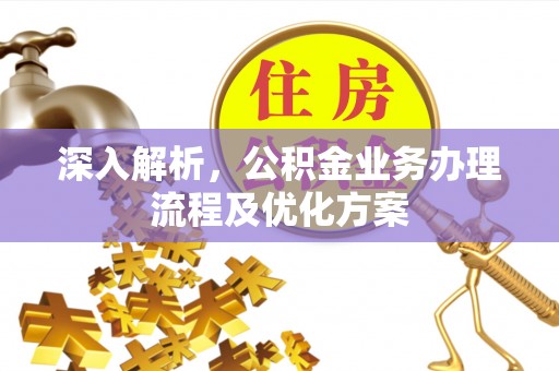 茂县深入解析，公积金业务办理流程及优化方案